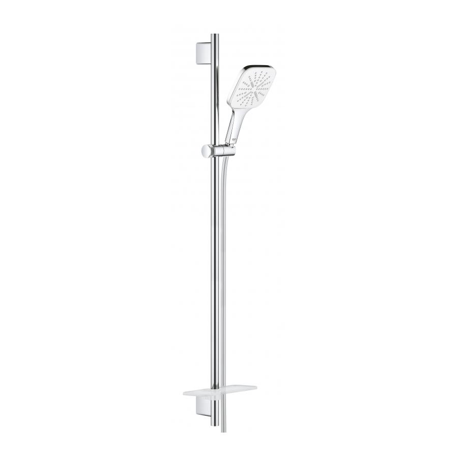 Grohe Rainshower SmartActive Cube 130 Душевой гарнитур с душевой штангой шлангом и полочкой 26587LS0
