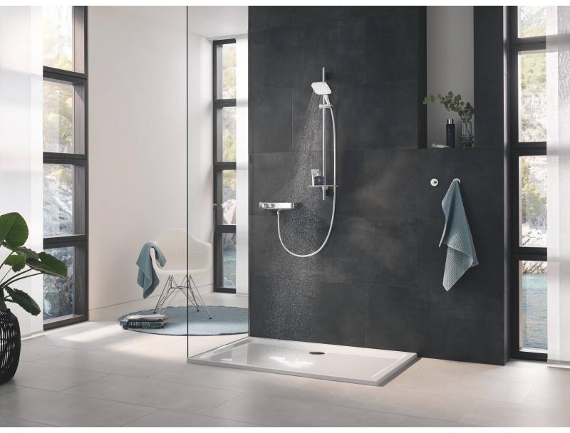 Купить Grohe Rainshower SmartActive Cube 130 Душевой гарнитур с душевой штангой шлангом и полочкой