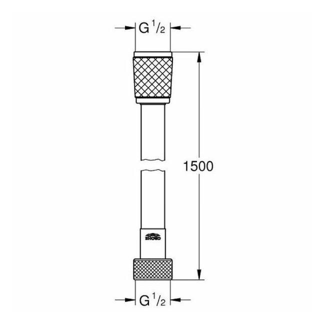 Купить Grohe Rotaflex TwistStop Душевой шланг 1500 мм