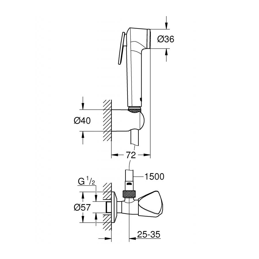 Grohe Tempesta-F Trigger Spray Набор для гигиенического душа