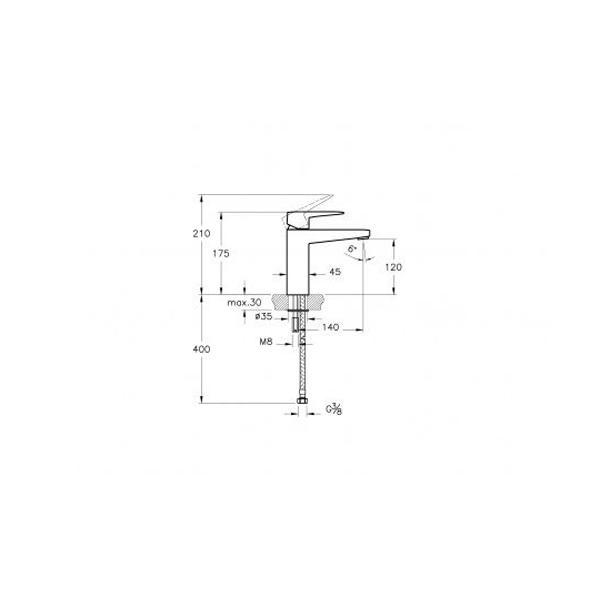 Vitra Смеситель Root Square для раковины изображение