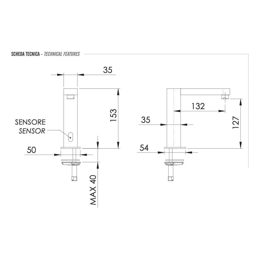 REMER Sensor Смеситель сенсорный для раковины