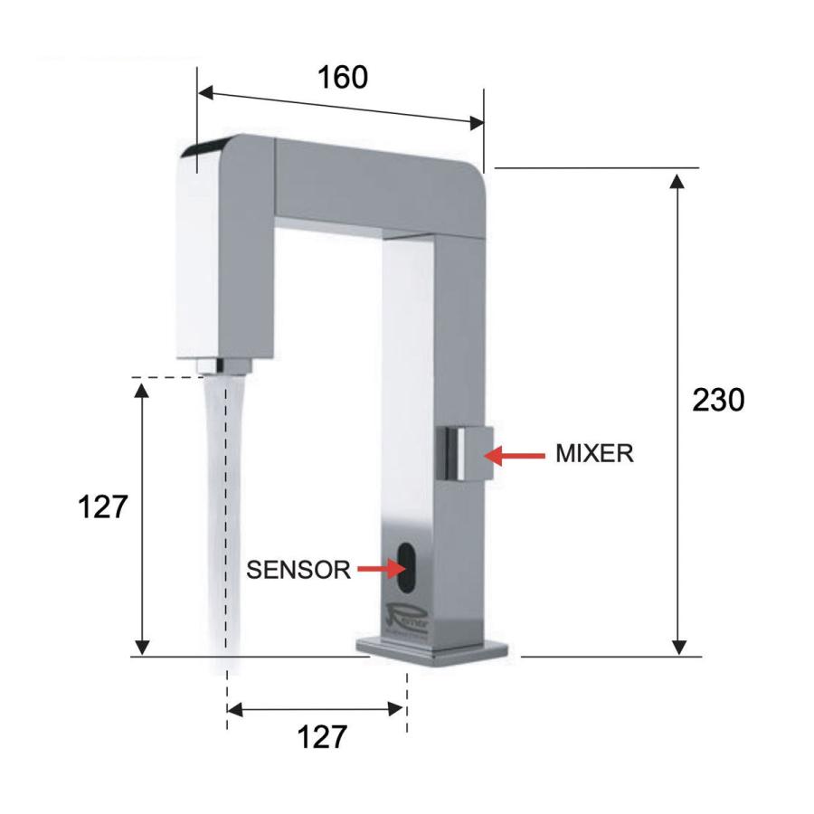 REMER Sensor Смеситель сенсорный для раковины