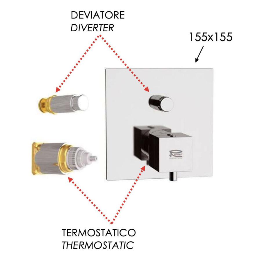 REMER Q-Elegance Смеситель термостатический для душа