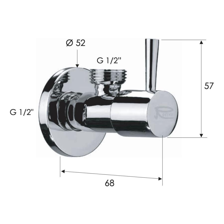 REMER Запорный вентиль 1/2x1/2