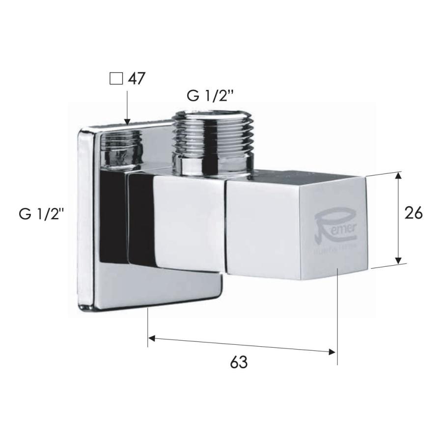 REMER Запорный вентиль 1/2x1/2