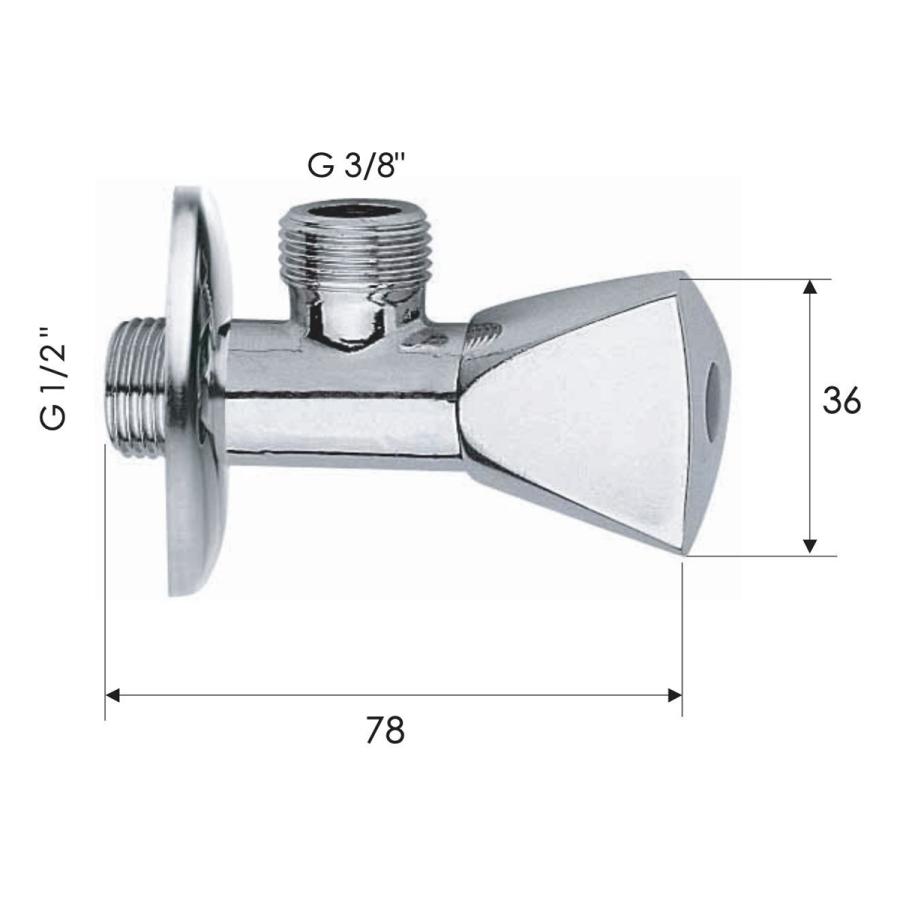 REMER Запорный вентиль 1/2x3/8