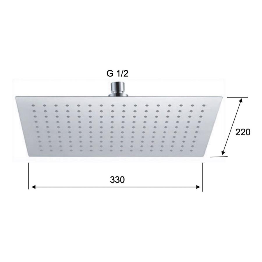 REMER Верхний душ с шарнирным соединением 330x220