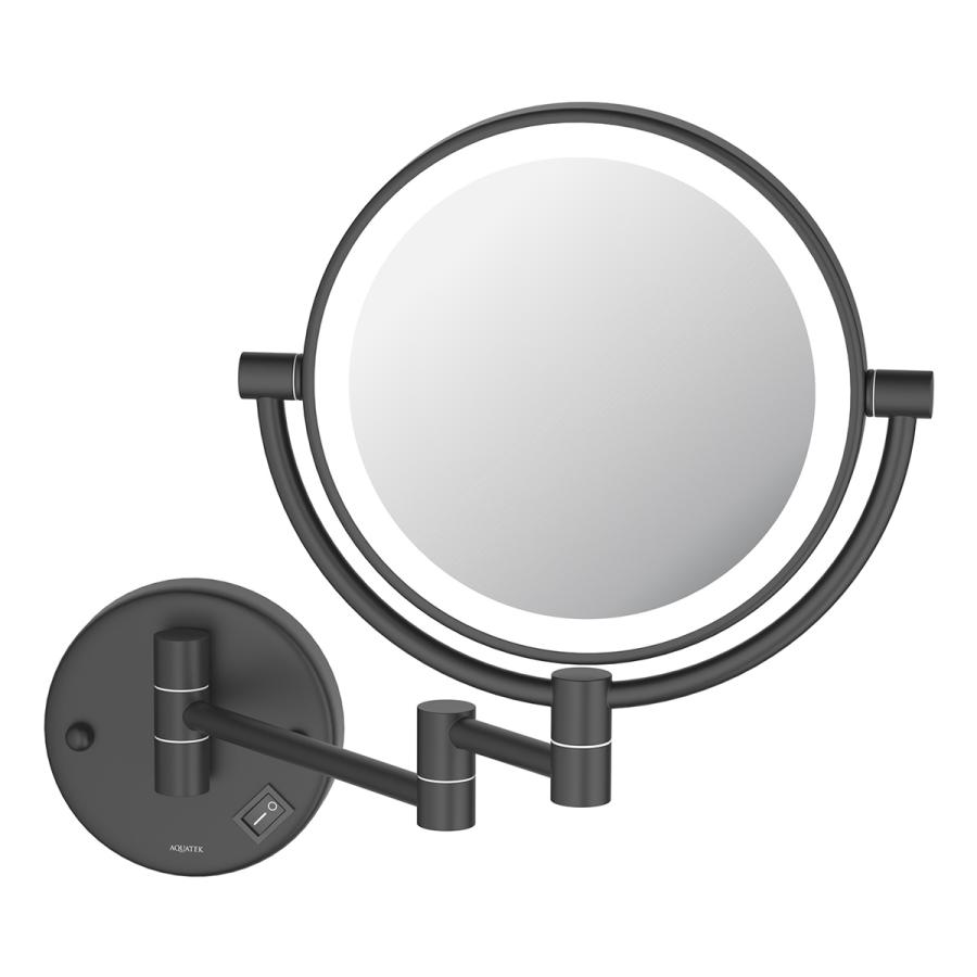 AQUATEK Зеркало косметическое настенное с подсветкой 5х AQ4912MB
