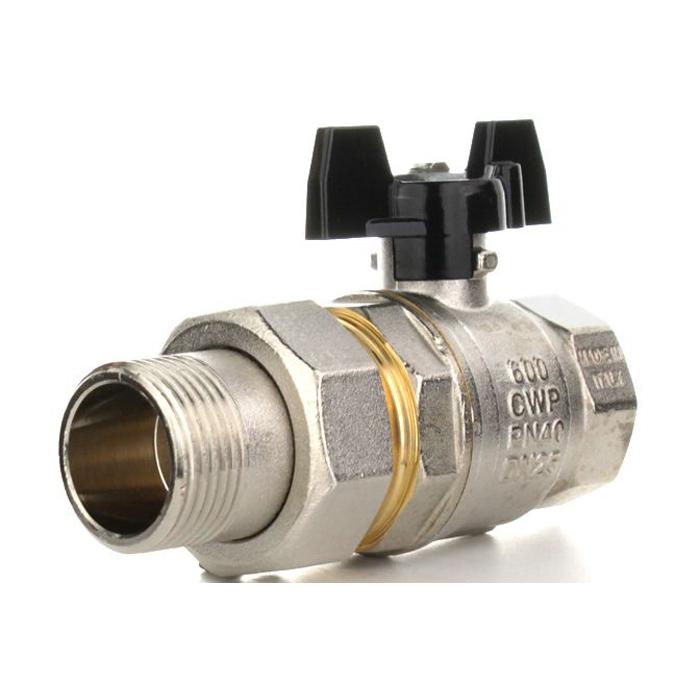 ELSEN Кран шаровой Strong T нр-вр ручка-бабочка с нг EV12.3201