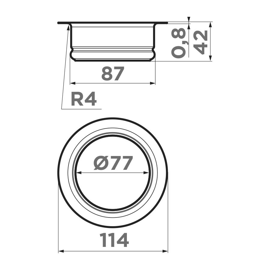 Omoikiri NA Сменная горловина для измельчителя Nagare Slim 02 AB022