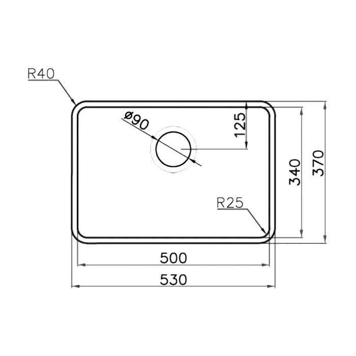 Omoikiri Omi Кухонная мойка 53-U/I Ultra Mini-GB нержавеющая сталь