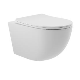 OVO Унитаз подвесной 525x360 безободковый Tornado с сиденьем с микролифтом