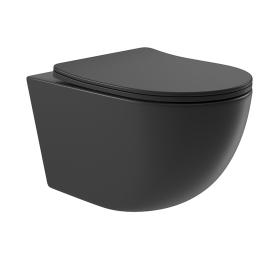 OVO Унитаз подвесной 525x360 безободковый Tornado с сиденьем с микролифтом