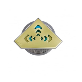 Душевой трап Confluo Standard Vertical Angle Gold 20х20