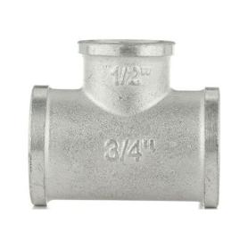 Тройник ВВВ TIN никелированная латунь переходной