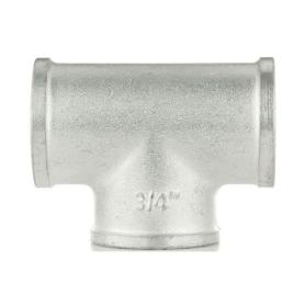 Тройник ВВВ TIN никелированная латунь равнопроходной