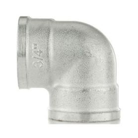 Угольник 90° ВВ 1/2'-1/2' TIN никелированная латунь