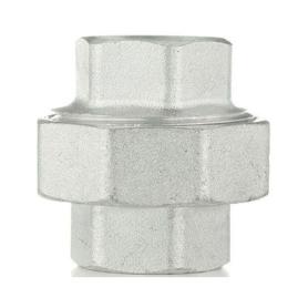 Сгон американка прямой ВВ 1/2'-1/2' TIN никелированная латунь уплотнение металл по металлу