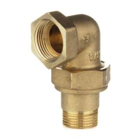 Сгон американка угловой НВ 1/2'-1/2' латунь с плоским уплотнением