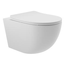 OVO Унитаз подвесной 525x360 безободковый с сиденьем с микролифтом