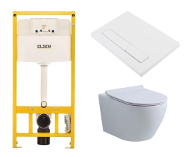 E08 Комплект инсталляция с подвесным унитазом и клавишей смыва