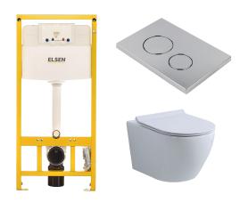 E11 Комплект инсталляция с подвесным унитазом и клавишей смыва