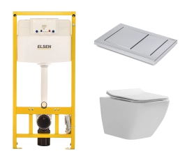 E05 Комплект инсталляция с подвесным унитазом и клавишей смыва