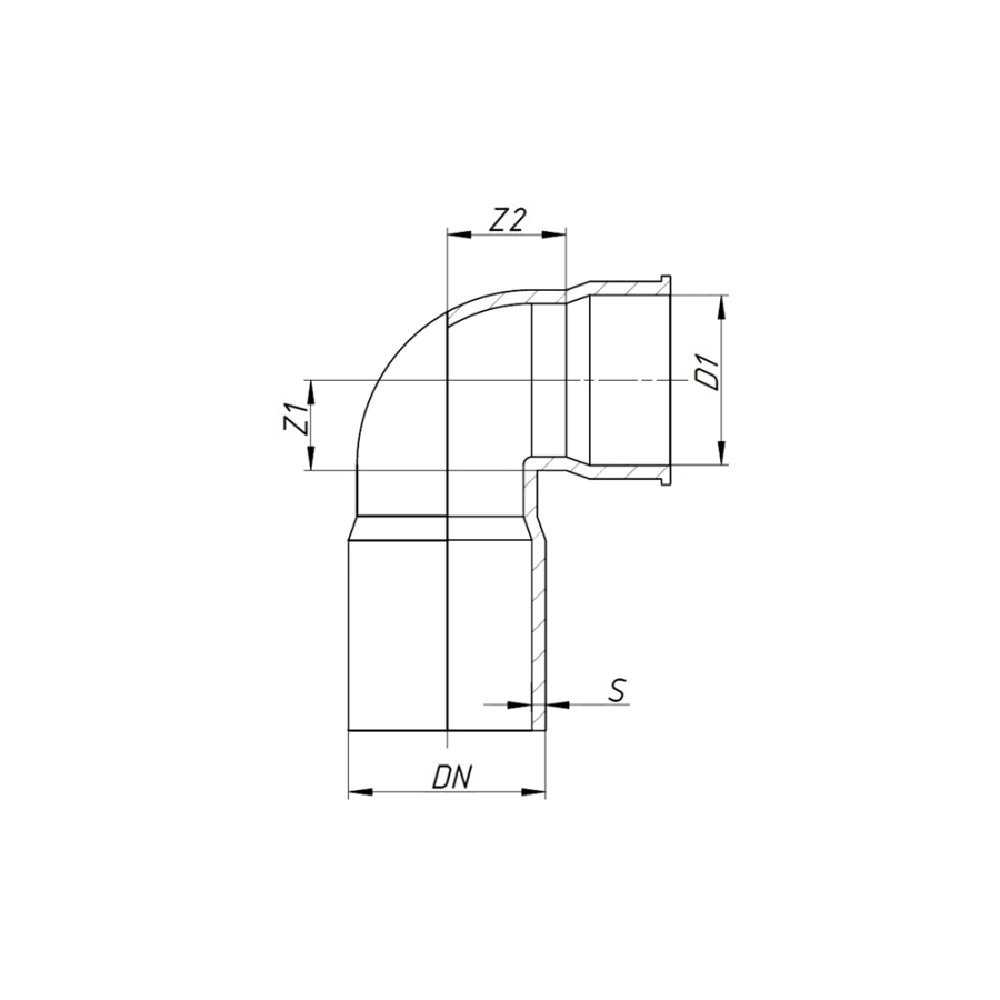 Ostendorf Отвод сифонный 90° SKSW DN 50/40 335940 – купить в Omnisan