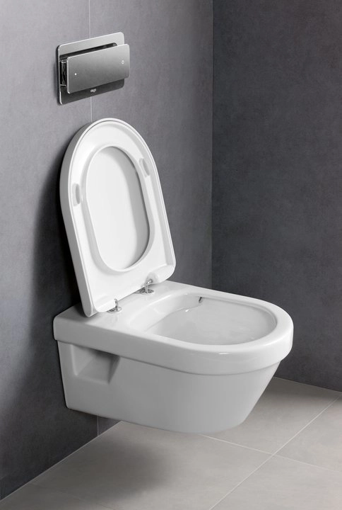 Купить Villeroy&Boch Architectura Комплект Унитаз подвесной безободковый (с открытым смывным краем) с сиденьем микролифт