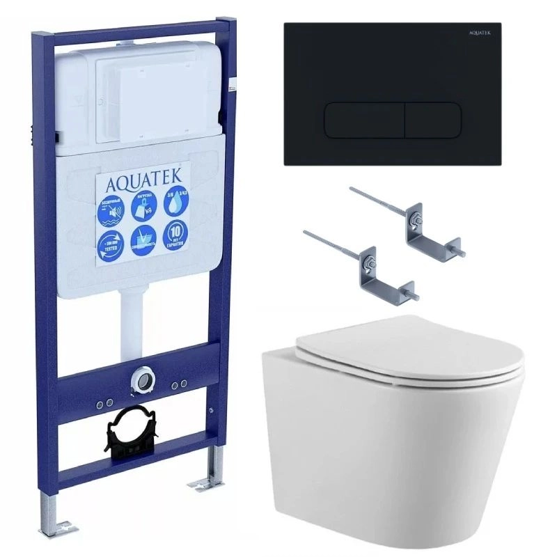AQUATEK Унитаз с инсталляцией SET AQUATEK ВЕГА cmp-017 INS-0000012+унитаз Вега AQ1904-00 SET AQUATEK ВЕГА cmp-017