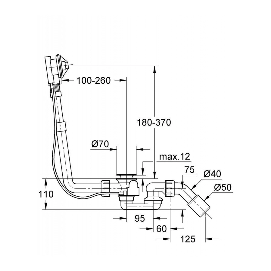 Grohe Talentofill Слив-перелив (скрытая часть)