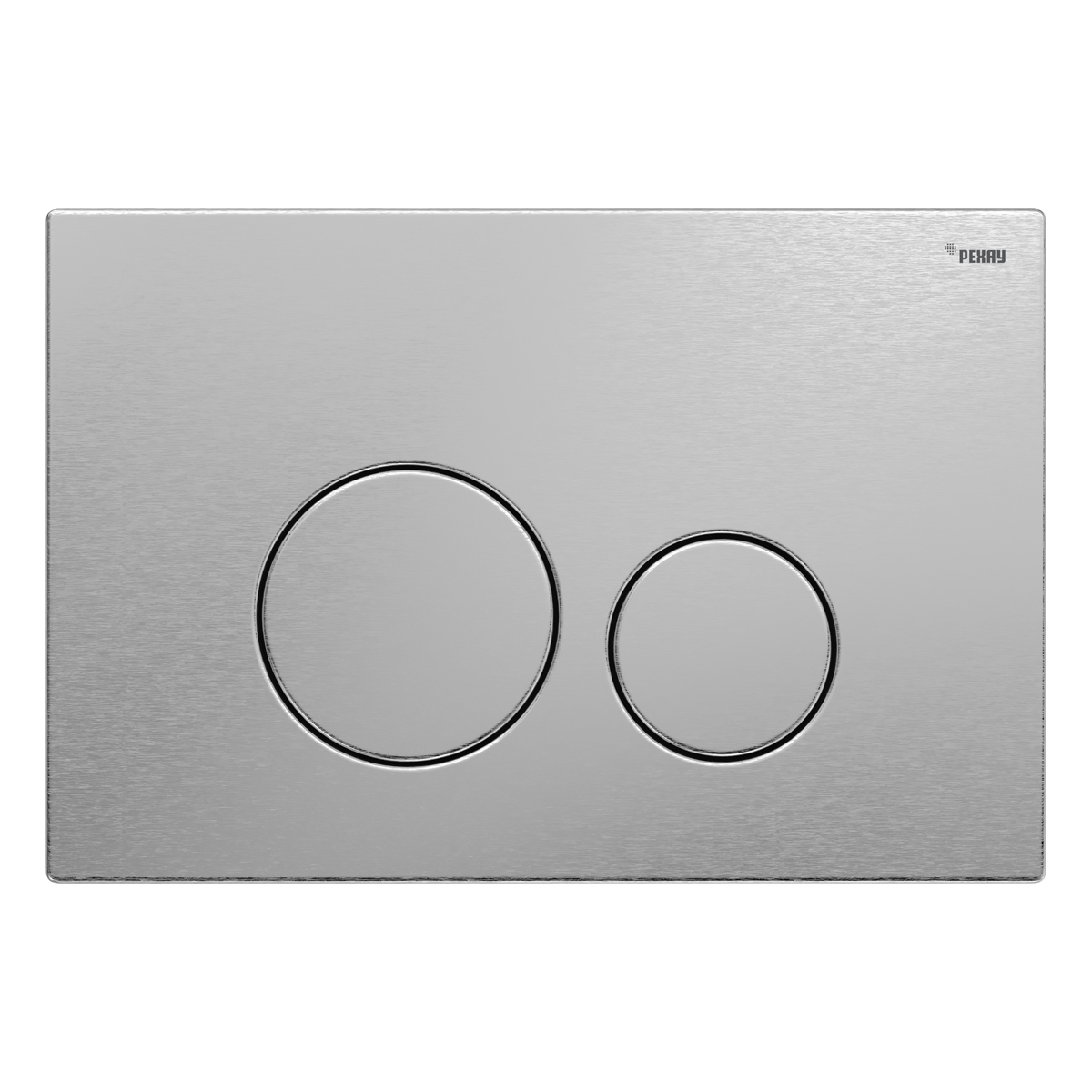 РЕХАУ NOVA ORB STEEL Панель смыва с круглыми клавишами нержавеющая сталь SUS304 брашированная, с покрытием против отпечатков пальцев, сталь матовая