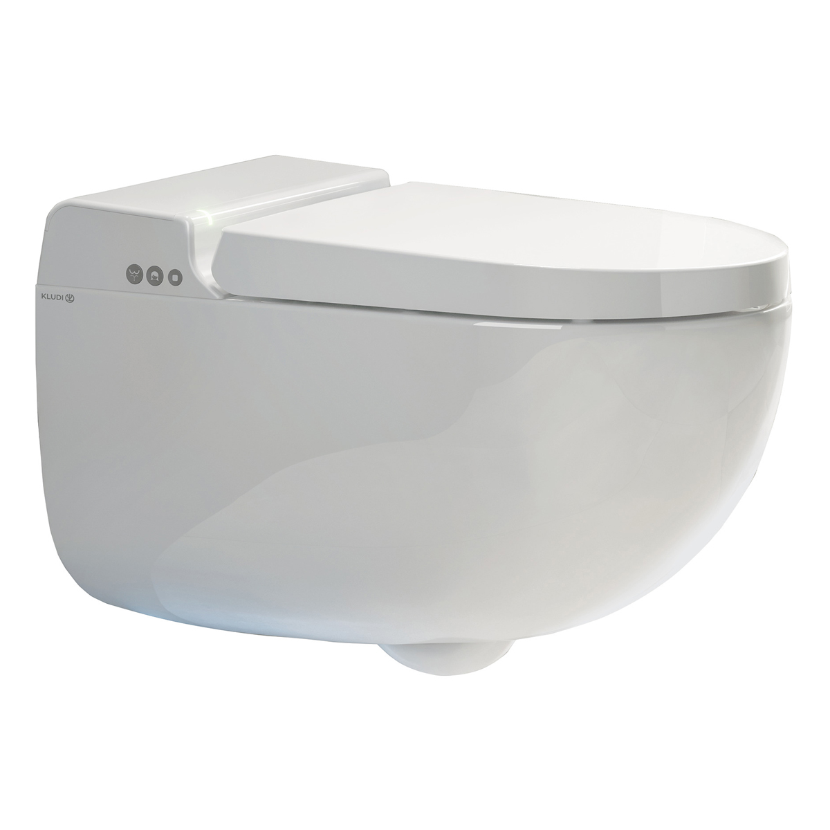 Kludi Cleantronic унитаз подвесной с функцией биде пультом управления и крышкой 16WCW0143 62,5 см spiralflush, белый глянцевый
