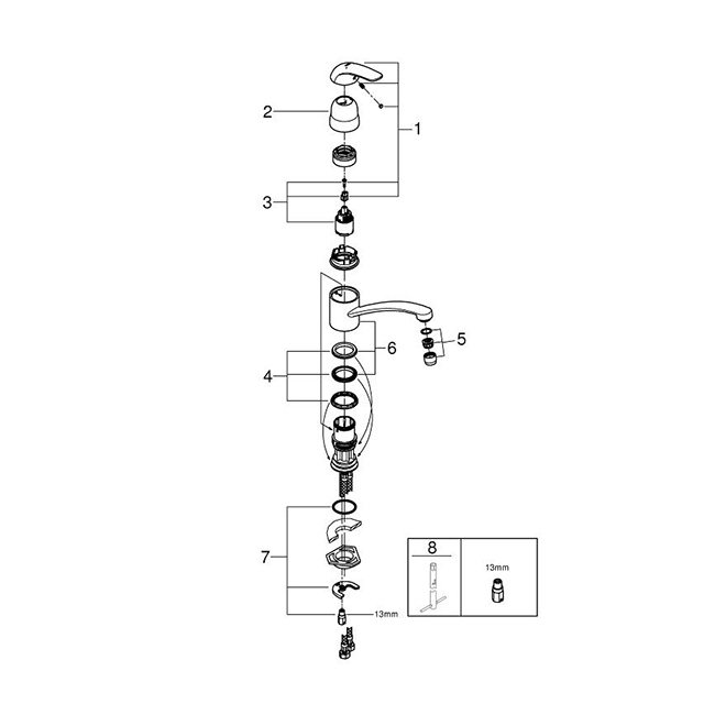 Смеситель для кухни grohe concetto 32659001