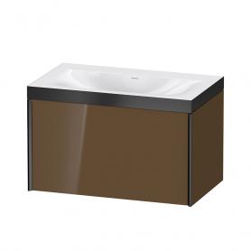 XV4610 XViu Умывальник мебельный с подвесной тумбочкой c-bonded в комплекте, 800x480 мм, коричнево-оливковый глянцевый лак, 800 x 480 мм