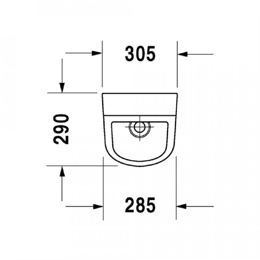 Duravit D-Code писсуар 305 x 290 мм белый