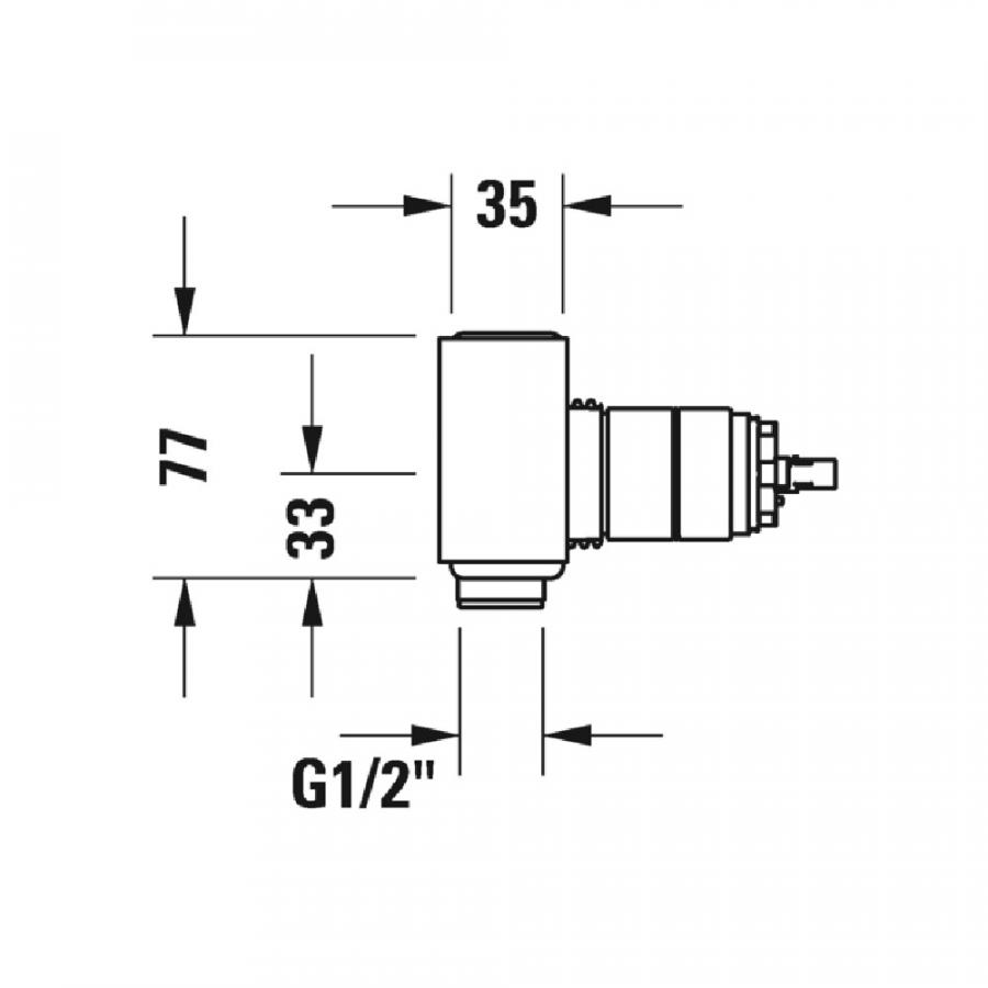 Duravit Базовый комплект однорычажного смесителя для скрытого монтажа серый GK1900002000 - Изображение 2