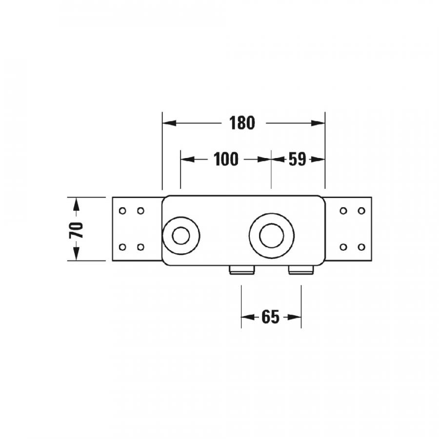 Duravit Базовый комплект однорычажного смесителя для скрытого монтажа серый GK1900002000 - Изображение 3