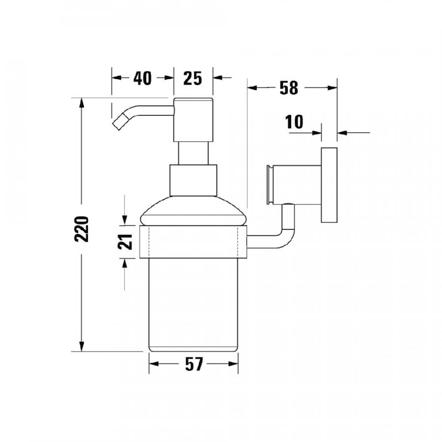 Duravit D-Code Дозатор для мыла серый 0099161000 - Изображение 3