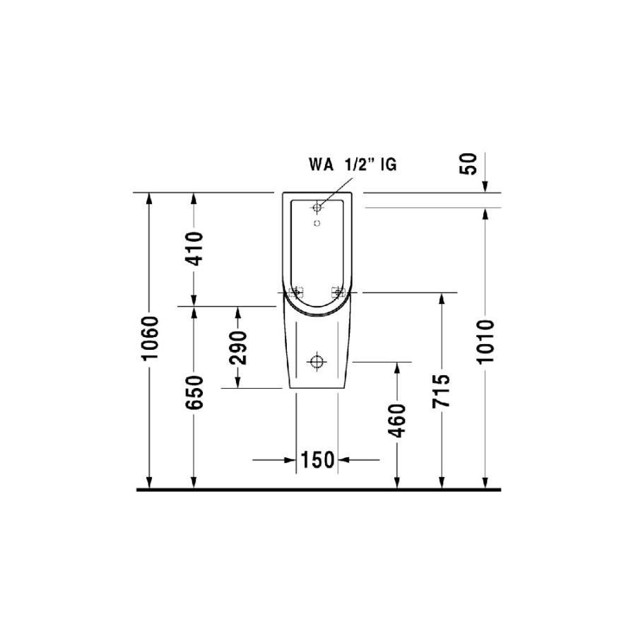 Купить Duravit Starck 3 Писсуар 245 x 300 мм белый