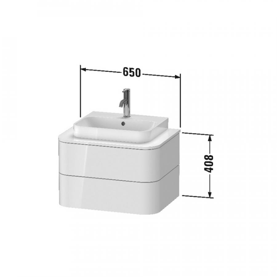Duravit Happy D.2 Plus Тумбочка для подвесной консоли 650 x 480 мм серо-коричневый