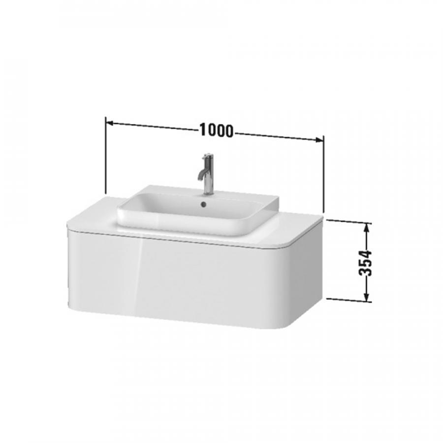 Duravit Happy D.2 Plus Тумбочка для подвесной консоли 1000 x 550 мм белый