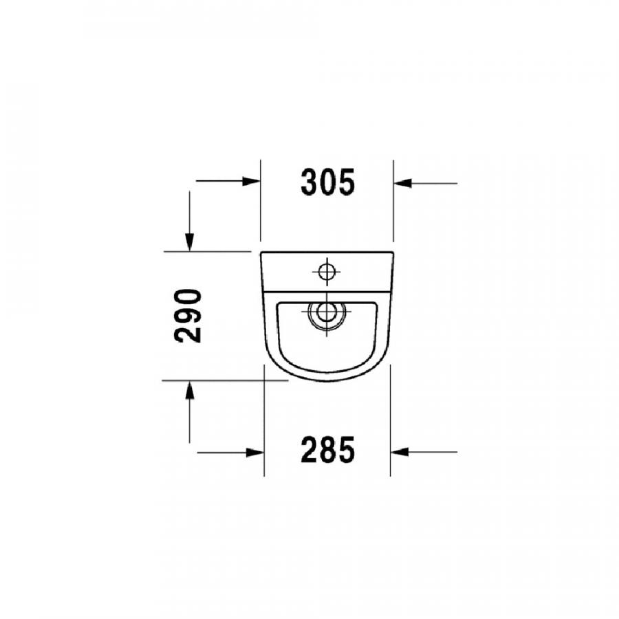 Duravit D-Code Писсуар, 305 x 290 мм белый 0828300000 - Изображение 2