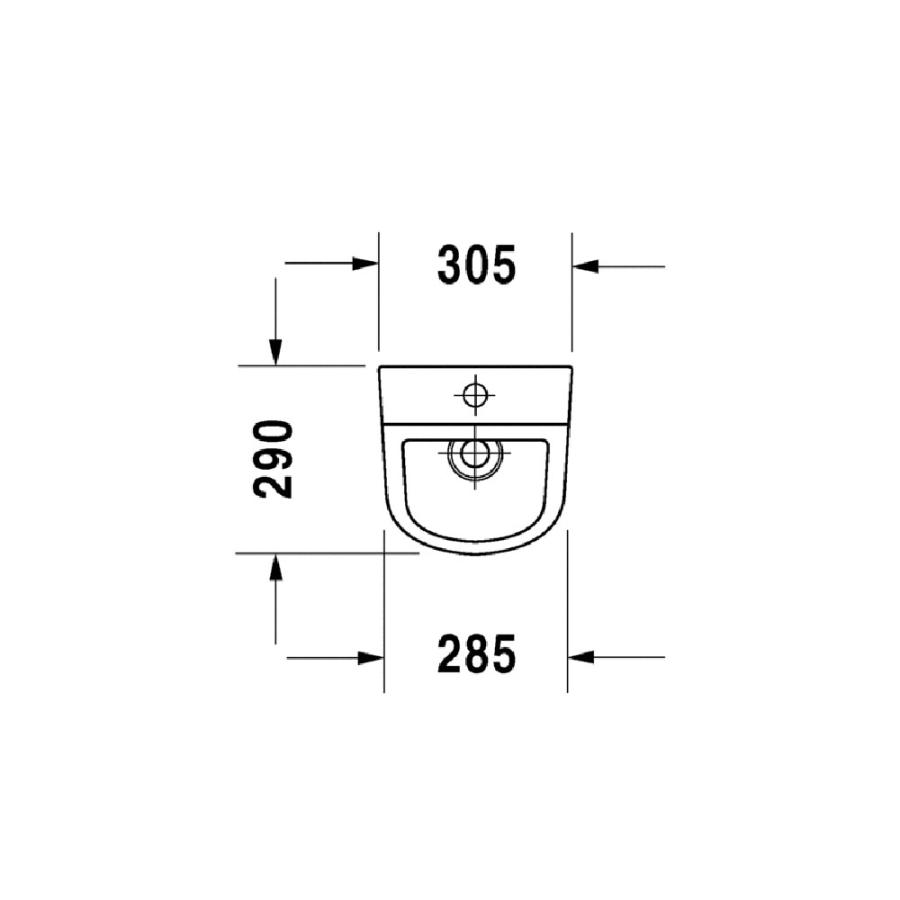 Duravit D-Code D-Code Писсуар, 305 x 290 мм белый 0828302000 - Изображение 2