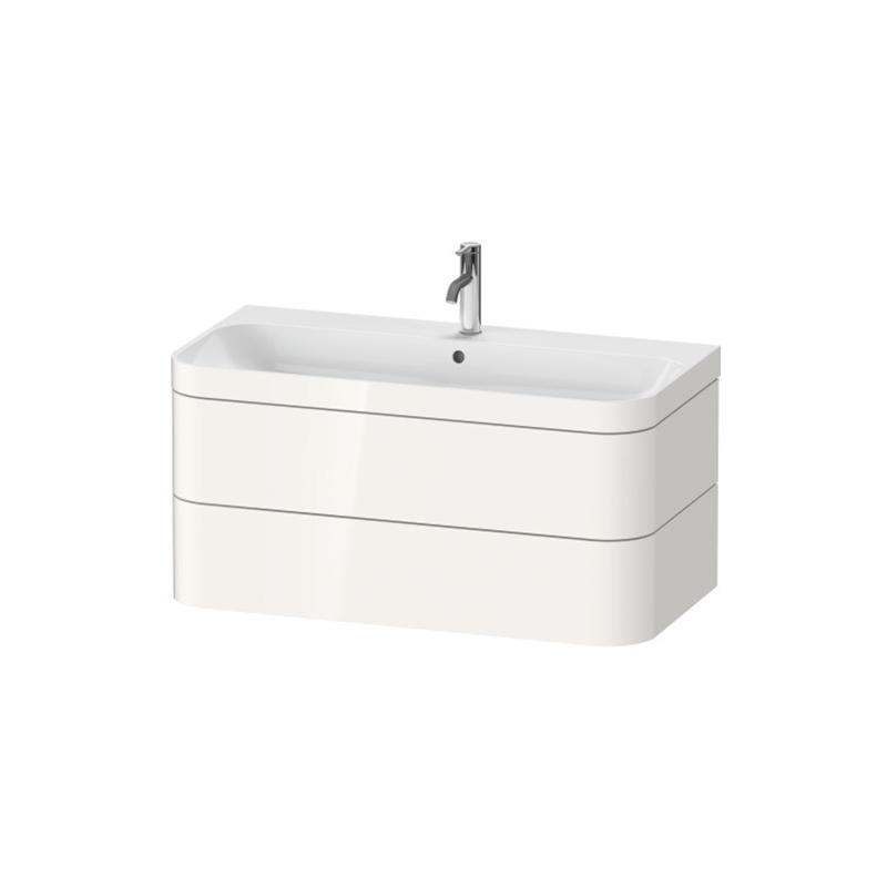 Duravit Happy D.2 Plus Умывальник мебельный одно отверстие под смеситель с подвесной тумбочкой c-bonded в комплекте 975 x 490 мм светло-голубой