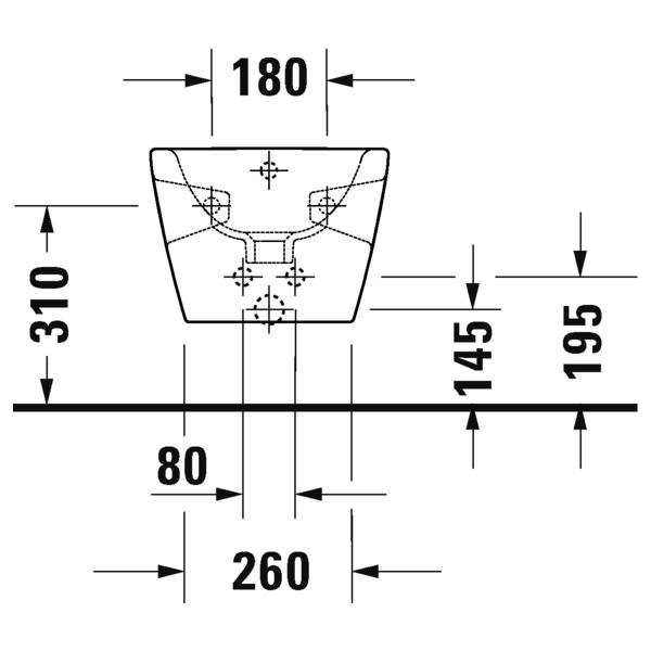 Duravit D-Neo Биде подвесное, 370 x 540 мм белый 22951500001 - Изображение 7