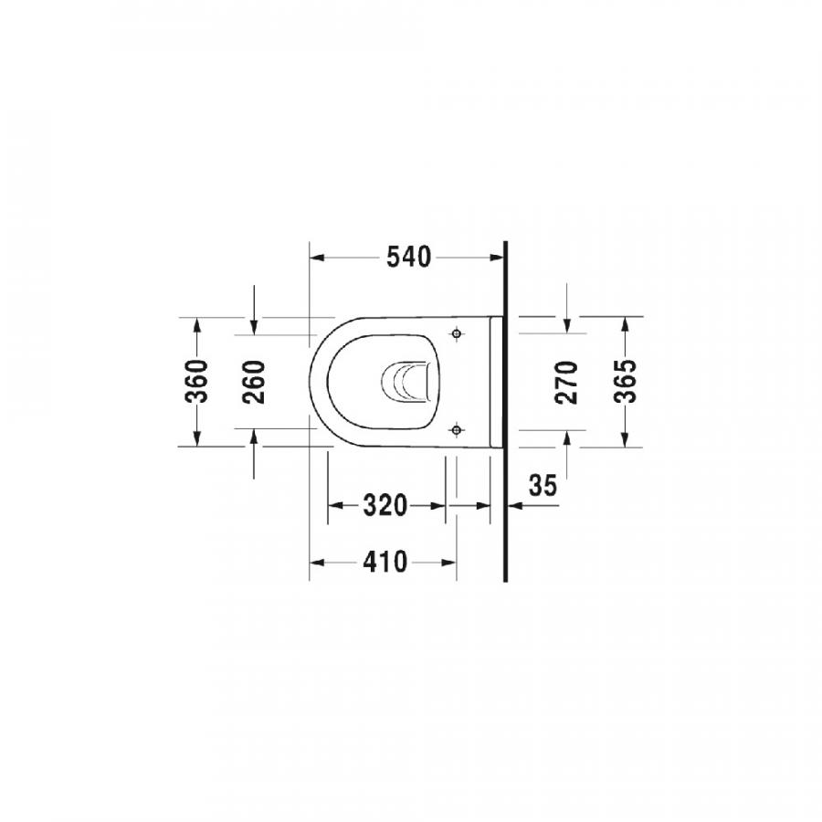 Duravit Starck 3 подвесной унитаз без смывного края, длина 54 см 2527090000 - Изображение 2