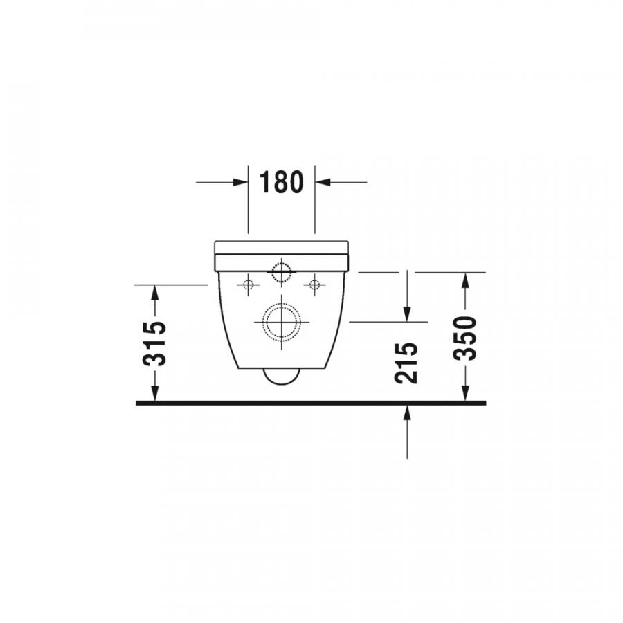 Duravit Starck 3 подвесной унитаз без смывного края, длина 54 см 2527090000 - Изображение 4