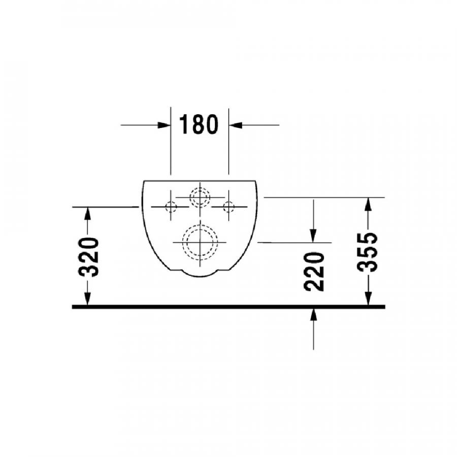 Duravit Colomba подвесной унитаз, длина 57,5 см 2547090000 - Изображение 6
